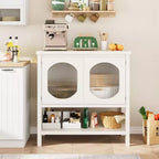 Meuble de bar à café avec armoire à 2 portes, petit meuble de cuisine avec étagère ouverte, console d'entrée avec rangement pour salle à manger, cuisine, couloir