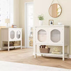 Meuble de bar à café avec armoire à 2 portes, petit meuble de cuisine avec étagère ouverte, console d'entrée avec rangement pour salle à manger, cuisine, couloir