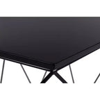 Table d'appoint géométrique noir minuit : hexagonale, cadre en fer, aucun assemblage requis
