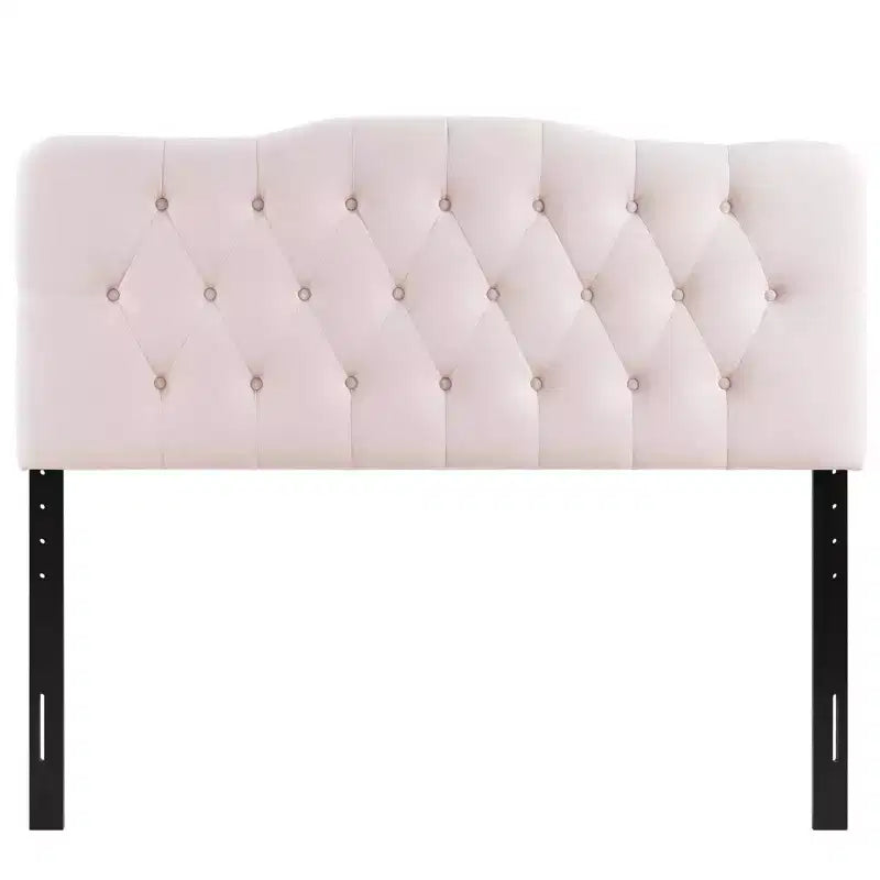 Tête de lit capitonnée en velours Queen Diamond