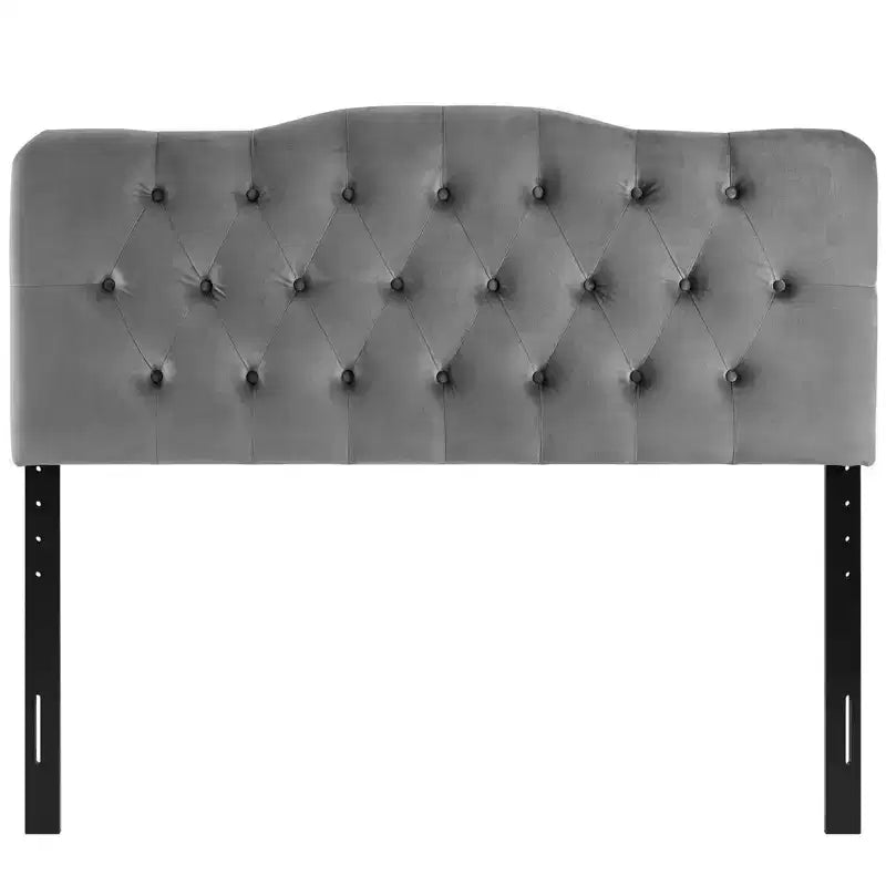 Tête de lit capitonnée en velours Queen Diamond