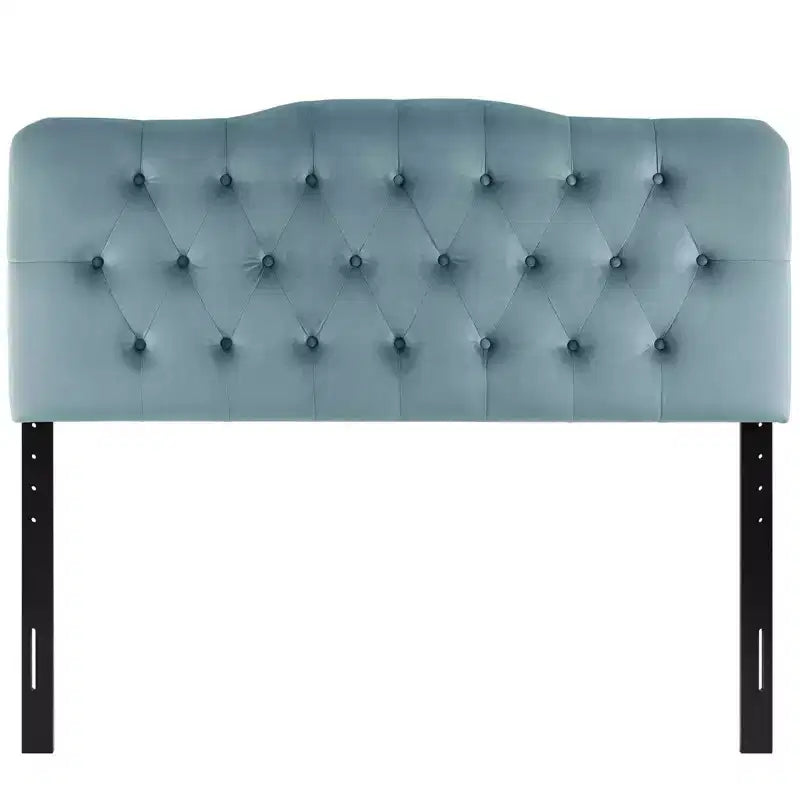 Tête de lit capitonnée en velours Queen Diamond