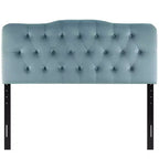 Tête de lit capitonnée en velours Queen Diamond