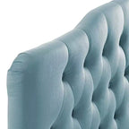 Tête de lit capitonnée en velours Queen Diamond