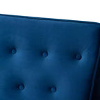 Fauteuil de salon en bois rembourré de velours