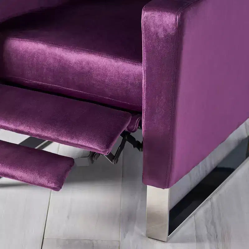 Fauteuil inclinable moderne à dossier haut et repose-jambes intégré