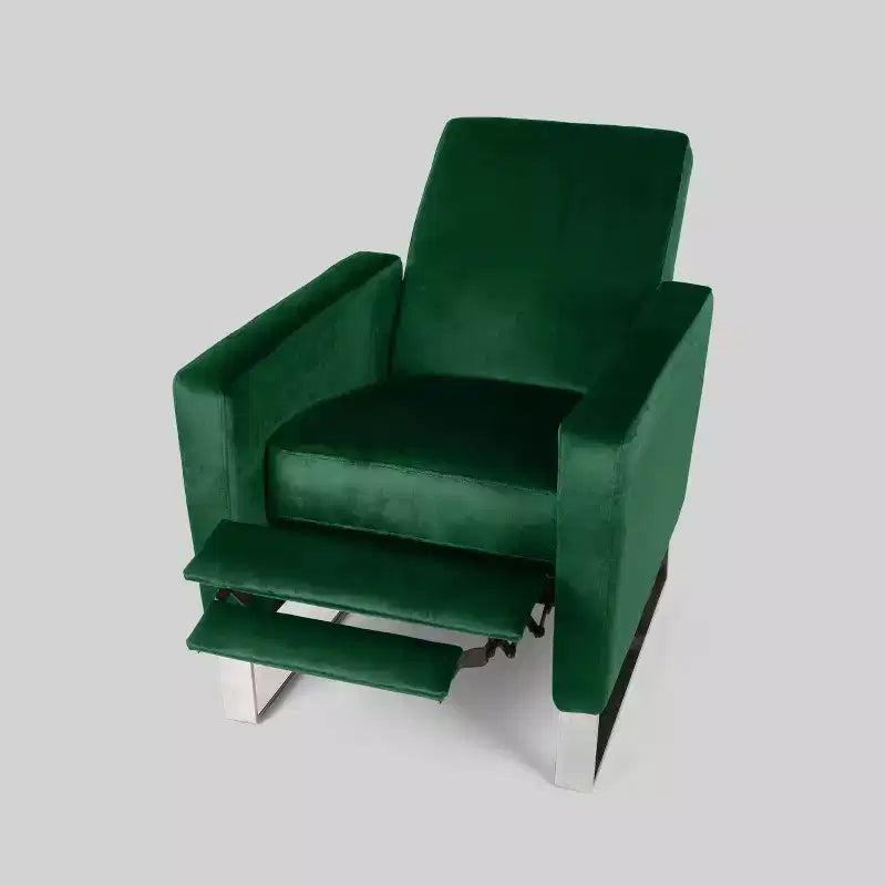 Fauteuil inclinable moderne à dossier haut et repose-jambes intégré