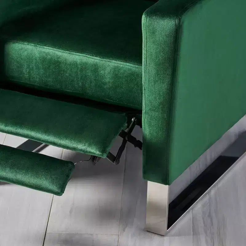 Fauteuil inclinable moderne à dossier haut et repose-jambes intégré