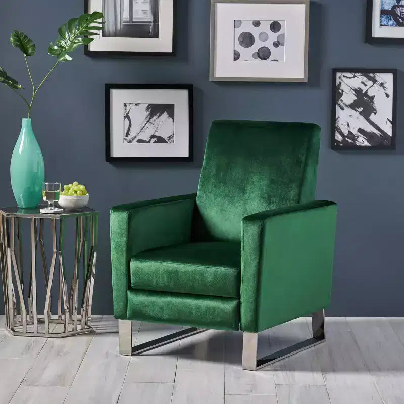 Fauteuil inclinable moderne à dossier haut et repose-jambes intégré