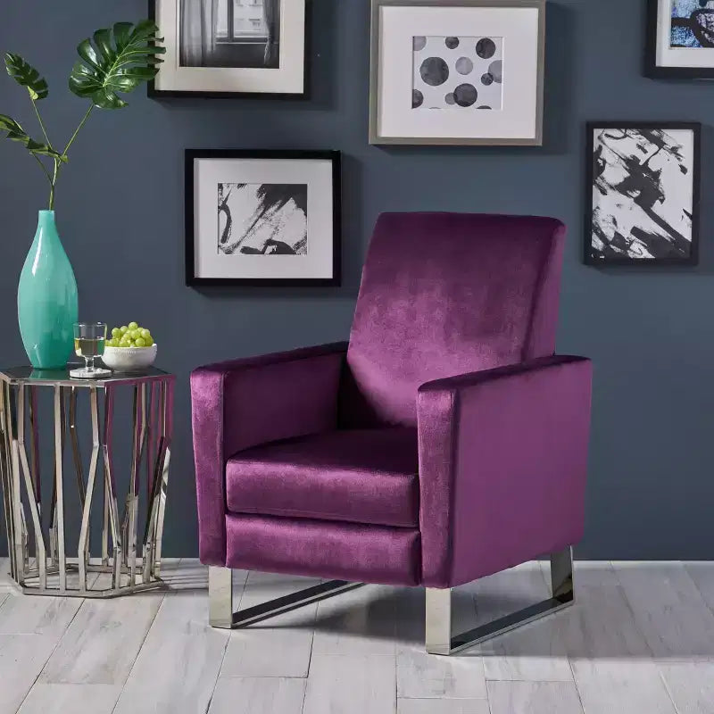 Fauteuil inclinable moderne à dossier haut et repose-jambes intégré