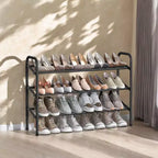Range-chaussures extensible, étagère à chaussures 3 niveaux, organiseur de chaussures réglable pour 20 paires de chaussures, étagères à chaussures autoportantes en métal