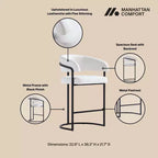 Tabouret de bar à hauteur de comptoir moderne en similicuir