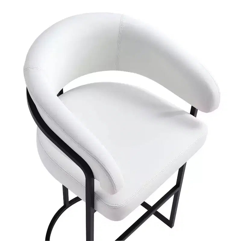 Tabouret de bar à hauteur de comptoir moderne en similicuir