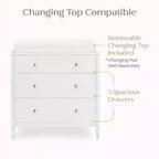 Commode à 3 tiroirs avec plan à langer