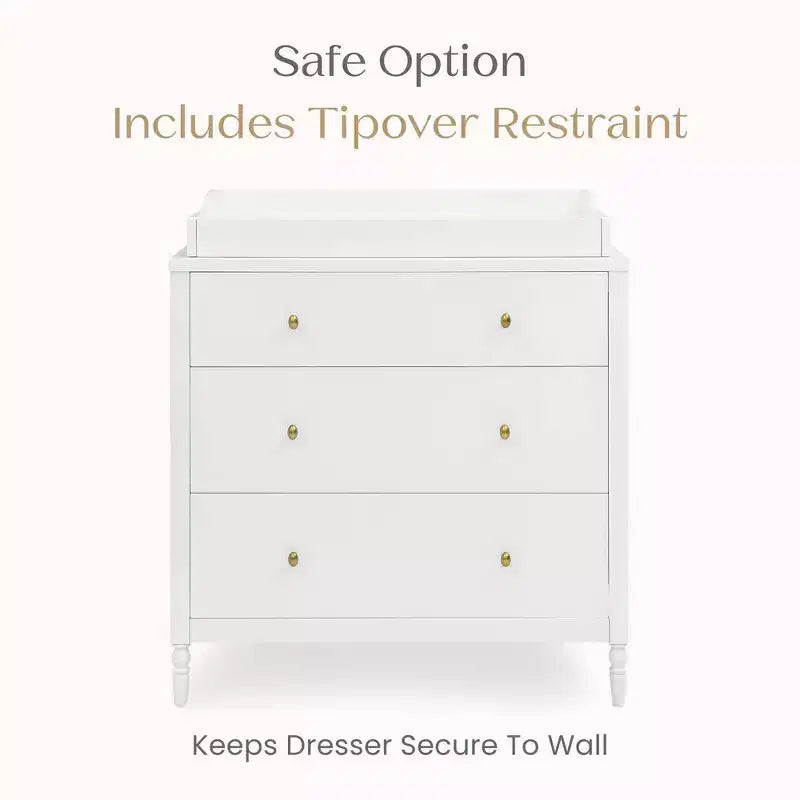 Commode à 3 tiroirs avec plan à langer