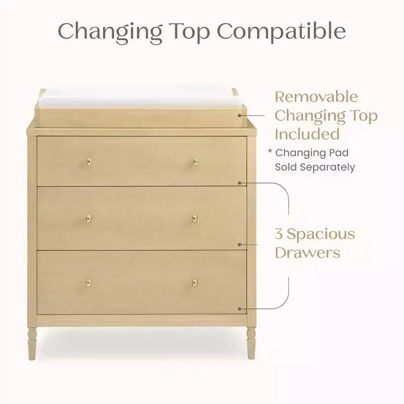 Commode à 3 tiroirs avec plan à langer