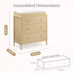 Commode à 3 tiroirs avec plan à langer