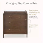 Commode à 3 tiroirs avec plan à langer