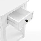 Table d'appoint en bois avec étagère de rangement