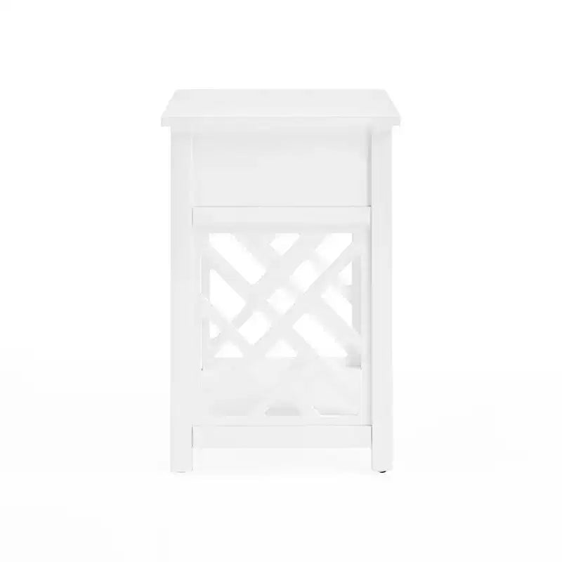 Table d'appoint en bois avec étagère de rangement