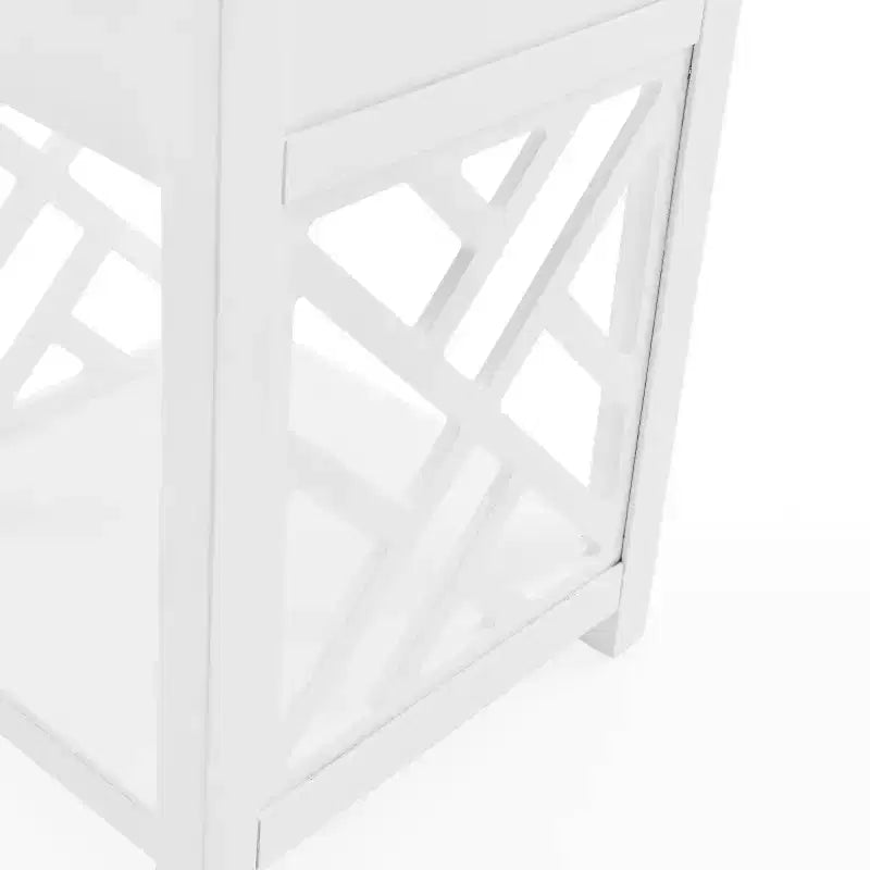 Table d'appoint en bois avec étagère de rangement