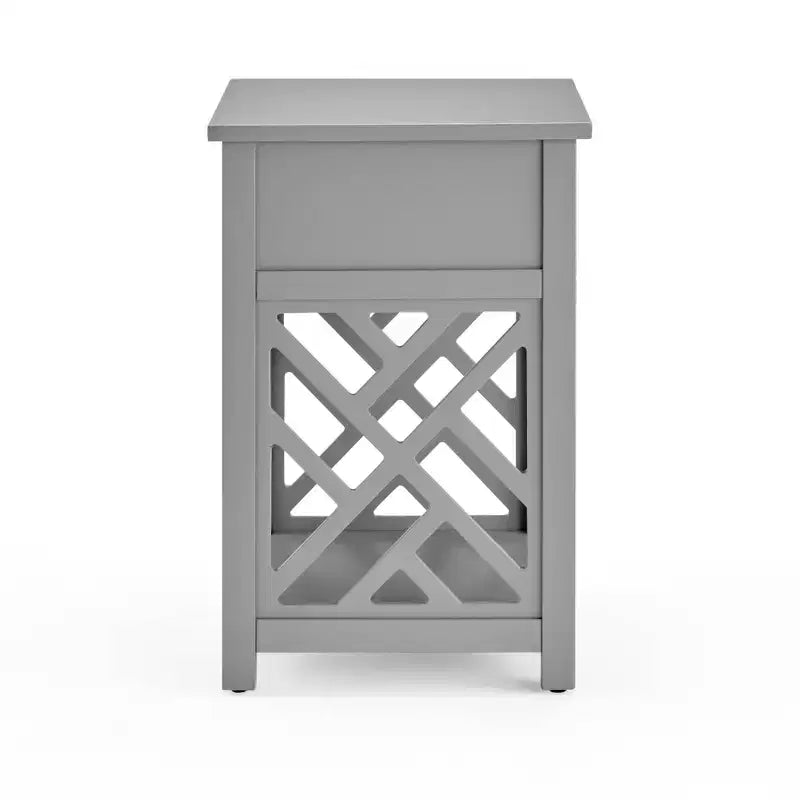 Table d'appoint en bois avec étagère de rangement
